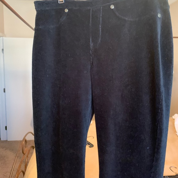 Stretch pants/corduroy look black - Picture 3 of 5